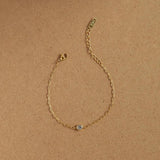 Sparkling Zircon Bracelet Stainless Steel 18k Plated