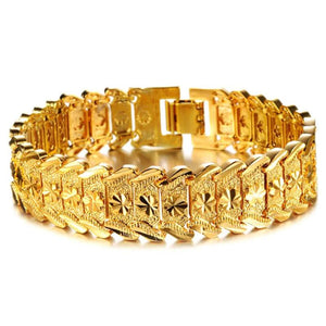 Men's 18K Real Plated Chain Bracelet Bangle