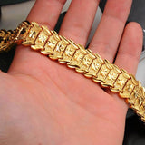 Men's 18K Real Plated Chain Bracelet Bangle