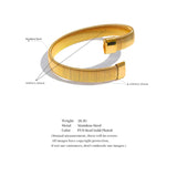 316L Stainless Steel Wide Cuban Chain Cuff Bracelet Bangle