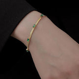 Tanada 316L Stainless Steel Link Chain Bangle Bracelet for Women