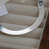 925 Silver Thick Chain Bracelet Vintage Snanke Chain for Women Men
