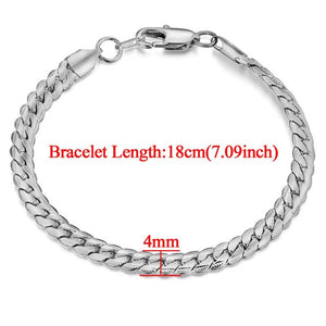 316L Stainless Steel Chain Bracelets Silver Jewelry