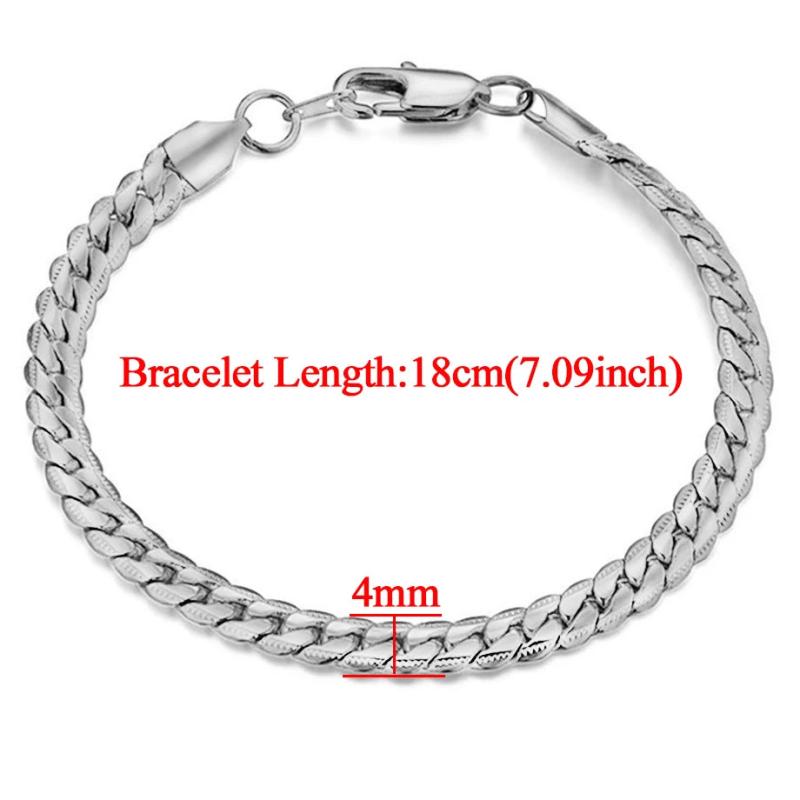 316L Stainless Steel Chain Bracelets Silver Jewelry