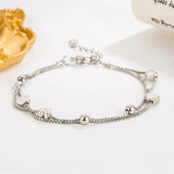 18K 8 Inch Sideways Chain Bracelet, 5MM, 925 Sterling Silver