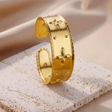 Golden Stainless Steel Bracelet for Women Adjustable Fine Jewelry