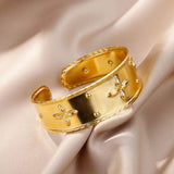 Golden Stainless Steel Bracelet for Women Adjustable Fine Jewelry