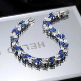 Eye Shape Zirconia Wedding Bangle Bracelet KBH196