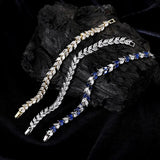 Eye Shape Zirconia Wedding Bangle Bracelet KBH196