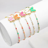 Women's Butterfly Bracelet, Stainless Steel Links, Handcrafted