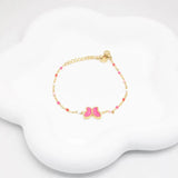 Women's Butterfly Bracelet, Stainless Steel Links, Handcrafted