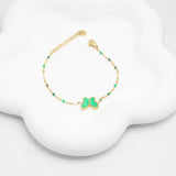 Women's Butterfly Bracelet, Stainless Steel Links, Handcrafted