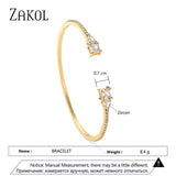 Geometric Green CZ Cuff Bangles for Women