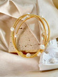 GHIDBK Freshwater Pearl Wrap Bracelet for Women Wedding