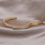 14K Plated Zircon Cross Bracelet - Women's Daily Accessory