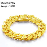 Forever Not Fade 24K Filled Jewelry Bracelets for Men Women