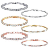 925 Sterling Silver Women's Tennis Bracelet Crystal Engagement Jewelry