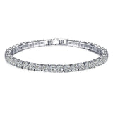 925 Sterling Silver Women's Tennis Bracelet Crystal Engagement Jewelry