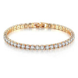 925 Sterling Silver Women's Tennis Bracelet Crystal Engagement Jewelry
