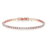 925 Sterling Silver Women's Tennis Bracelet Crystal Engagement Jewelry