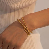 Uworld Stainless Steel Statement Cuff Bracelet Bangle