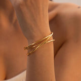 Uworld Stainless Steel Statement Cuff Bracelet Bangle