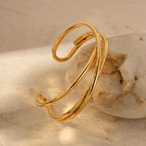 Uworld Stainless Steel Statement Cuff Bracelet Bangle
