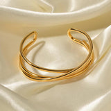 Uworld Stainless Steel Statement Cuff Bracelet Bangle