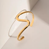 Youthway Stainless Steel Bend Bangle 18K Plated Jewelry Gift
