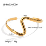 Youthway Stainless Steel Bend Bangle 18K Plated Jewelry Gift
