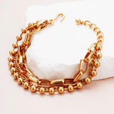 Copper Stainless Steel Bracelets For Women Plated Y2K Chain Bracelet