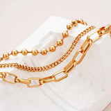 Copper Stainless Steel Bracelets For Women Plated Y2K Chain Bracelet