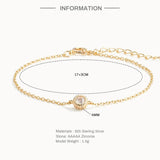 Silver 925 Sterling Diamond Bracelet for Women
