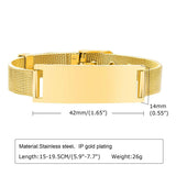 Personalized ID Bracelet Stainless Steel