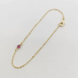 Gemstones Chains Bracelet Labradorite Garnet Lapis Turquoise Pink Tourmaline 14K