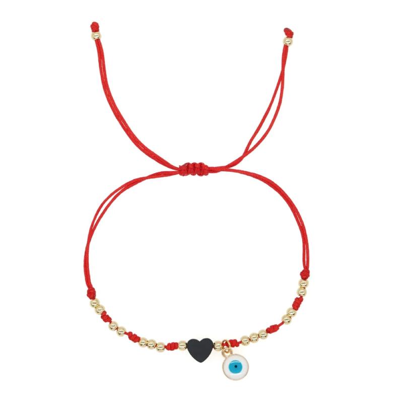 Go2boho Evil Eye Heart Bracelet Enamel Summer Beach Boho Jewelry