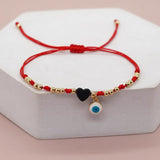 Go2boho Evil Eye Heart Bracelet Enamel Summer Beach Boho Jewelry