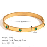 Heart Zircon Clasp Bracelet 18K Plated for Women