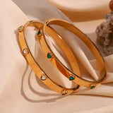 Heart Zircon Clasp Bracelet 18K Plated for Women