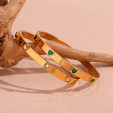 Heart Zircon Clasp Bracelet 18K Plated for Women