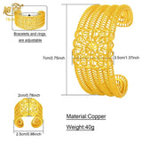 African Cuff Bangle & Ring Dubai Leaf Charm Bracelet