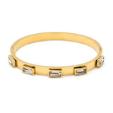 Colorful Crystal Bangles Zircon Cuff Bracelet Wedding Jewelry