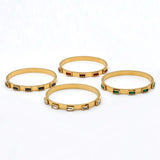 Colorful Crystal Bangles Zircon Cuff Bracelet Wedding Jewelry