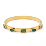Colorful Crystal Bangles Zircon Cuff Bracelet Wedding Jewelry