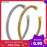 Steel Wire Mesh Bracelet Unisex Chain Bangle