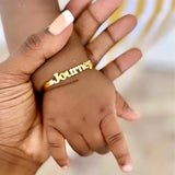 Custom Baby Name Bracelet Stainless Steel Bangle
