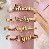 Custom Baby Name Bracelet Stainless Steel Bangle