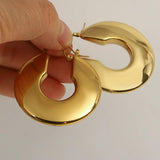 Chunky Hoop Earrings for Women Punk Thick Ear Jewelry