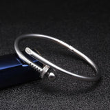 Stainless Steel Crystal Bangles Stylish Charm Cuff Bracelets