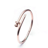 Stainless Steel Crystal Bangles Stylish Charm Cuff Bracelets